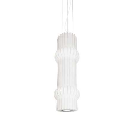 Einfache Pendelleuchte COUTY aus Harzpolymer, E27, weiss