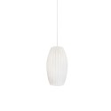Einfache Pendelleuchte MILLY aus Harzpolymer, E27, weiss