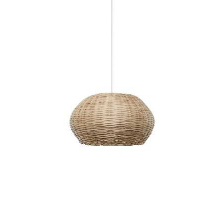 Einfache Pendelleuchte VEIGY aus Rattan, E27, natur
