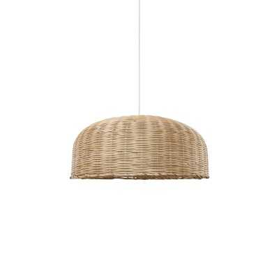 Einfache Pendelleuchte SONGY aus Rattan, E27, natur