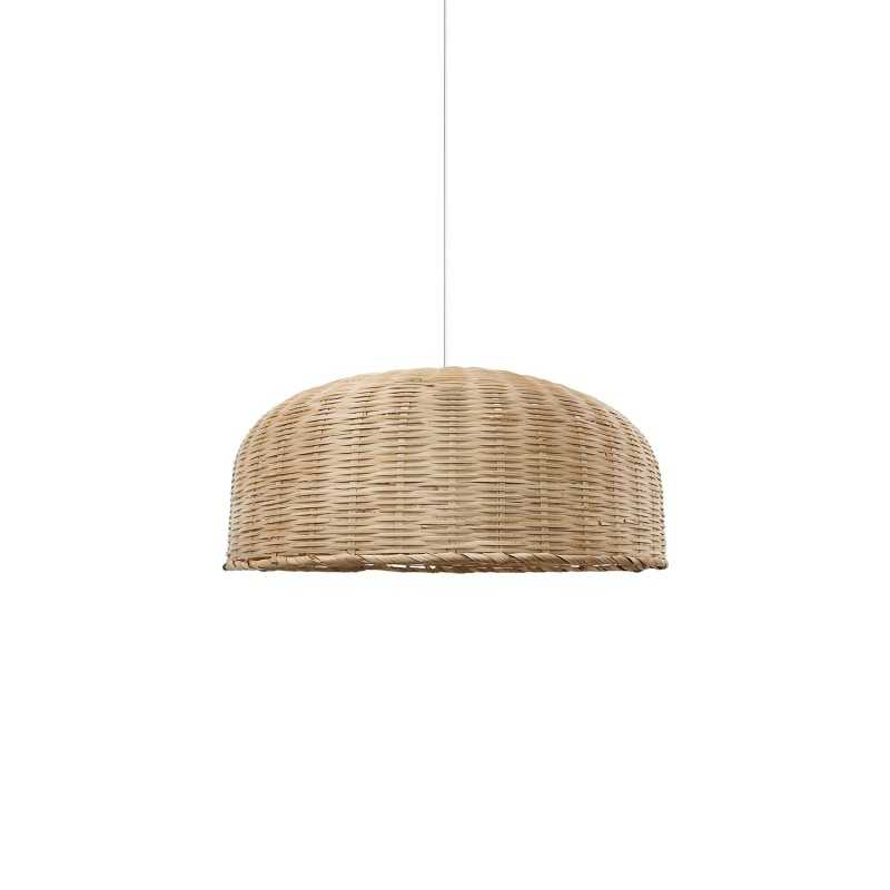 Einfache Pendelleuchte SONGY aus Rattan, E27, natur