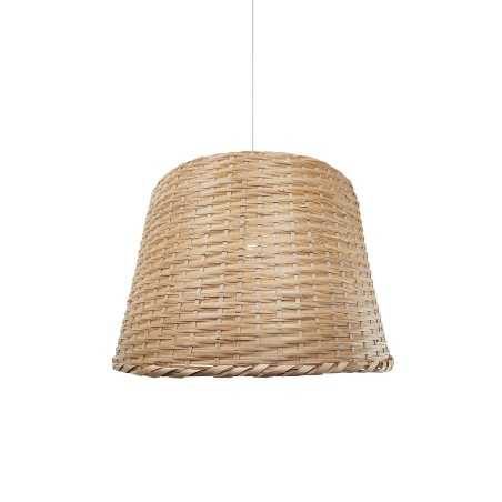Einfache Pendelleuchte OSSAT aus Rattan, E27, natur