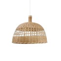 Einfache Pendelleuchte ORNEX aus Rattan, E27, natur