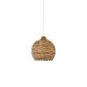 Einfache Pendelleuchte HERMY aus Rattan, E27, natur