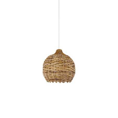 Einfache Pendelleuchte HERMY aus Rattan, E27, natur