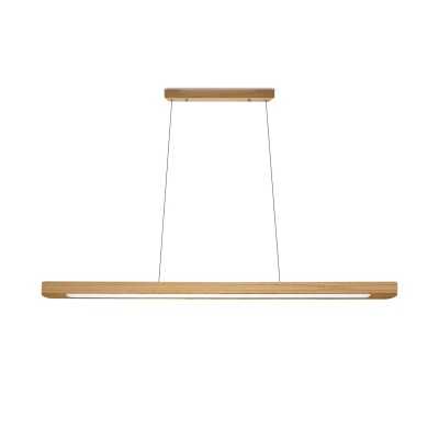 Einfache Pendelleuchte GOTTY aus Holz, LED, SMD 18W 1800Lm natur