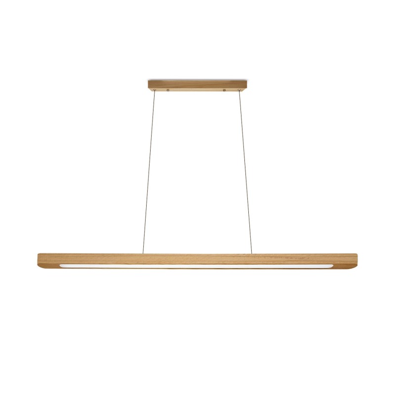 Einfache Pendelleuchte GOTTY aus Holz, LED, SMD 18W 1800Lm natur