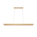 Einfache Pendelleuchte PUGET aus Holz, LED, SMD 18W 1800Lm schwarz