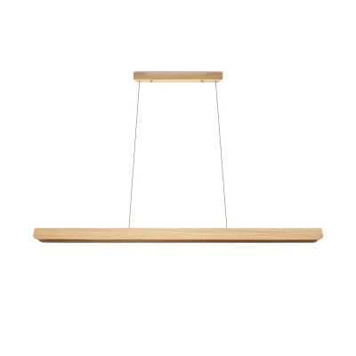 Einfache Pendelleuchte PUGET aus Holz, LED, SMD 18W 1800Lm schwarz