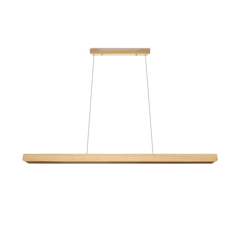 Einfache Pendelleuchte PUGET aus Holz, LED, SMD 18W 1800Lm schwarz