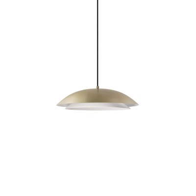 Einfache Pendelleuchte CREUX aus Metall, E27, goldfarben