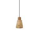 Einfache Pendelleuchte OUSSY aus Holz, E27, natur