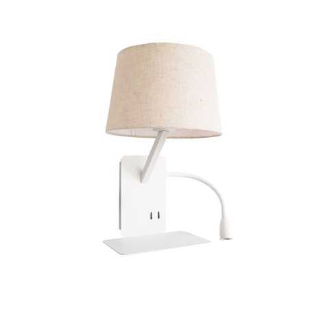 Aplique con lector LAVEL aluminio LED COB 6W 302Lm blanco