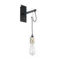 Aplique de pared RIBAS metal E27 LED color negro