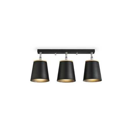 Foco de techo LANDRER madera E27 LED color negro