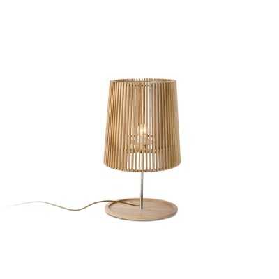 Tischleuchte MAIRE aus Holz, E27 LED natur