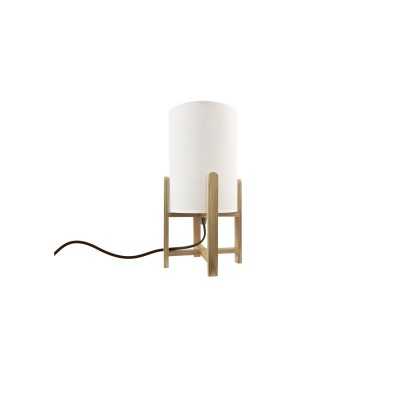 Tischleuchte DORNON aus Holz, E27 LED weiss