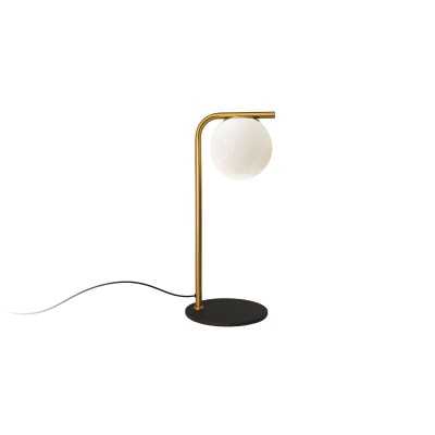 Tischleuchte PIRIO aus Metall, E27 LED gebuerstetes Messing