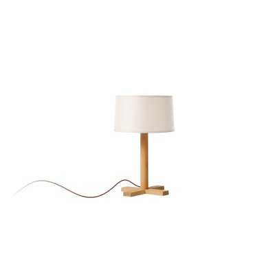 Tischleuchte THIZY aus Holz, E27 LED natur