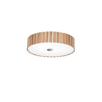 Plafón de techo YVETOT madera E27 LED color madera