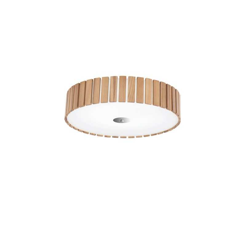 Plafón de techo YVETOT madera E27 LED color madera