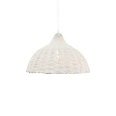 Einfache Pendelleuchte VIBUS aus Rattan, E27, farbig