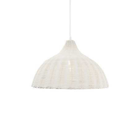Einfache Pendelleuchte VIBUS aus Rattan, E27, farbig