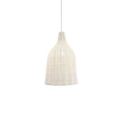 Einfache Pendelleuchte VIGUE aus Rattan, E27, farbig