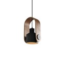 Einfache Pendelleuchte GLAND aus Holz, E27, farbig