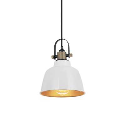 Einfache Pendelleuchte MOUSSOU aus Eisen, E27, farbig