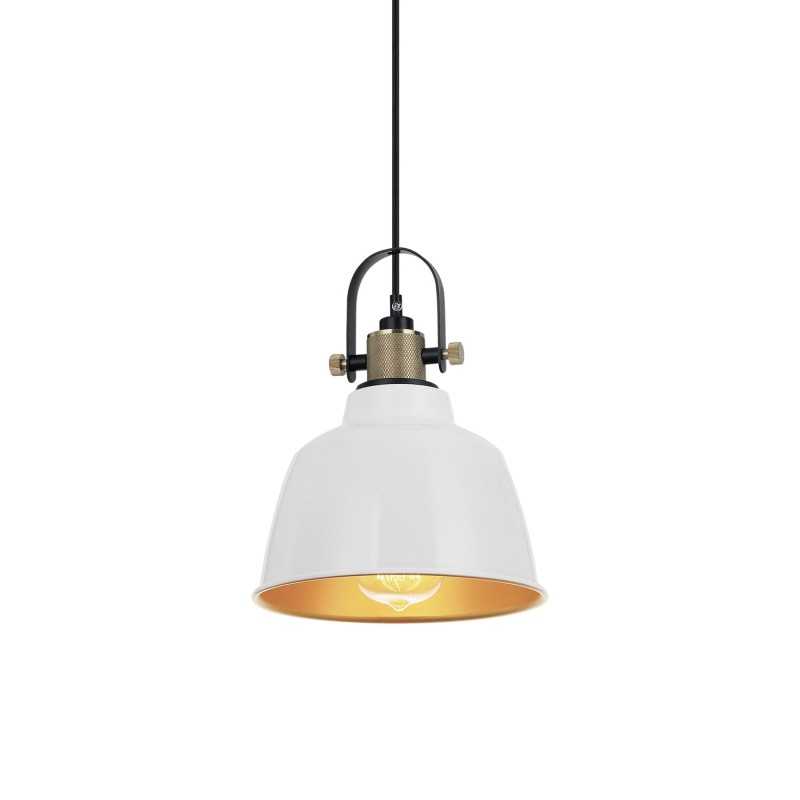 Einfache Pendelleuchte MOUSSOU aus Eisen, E27, farbig
