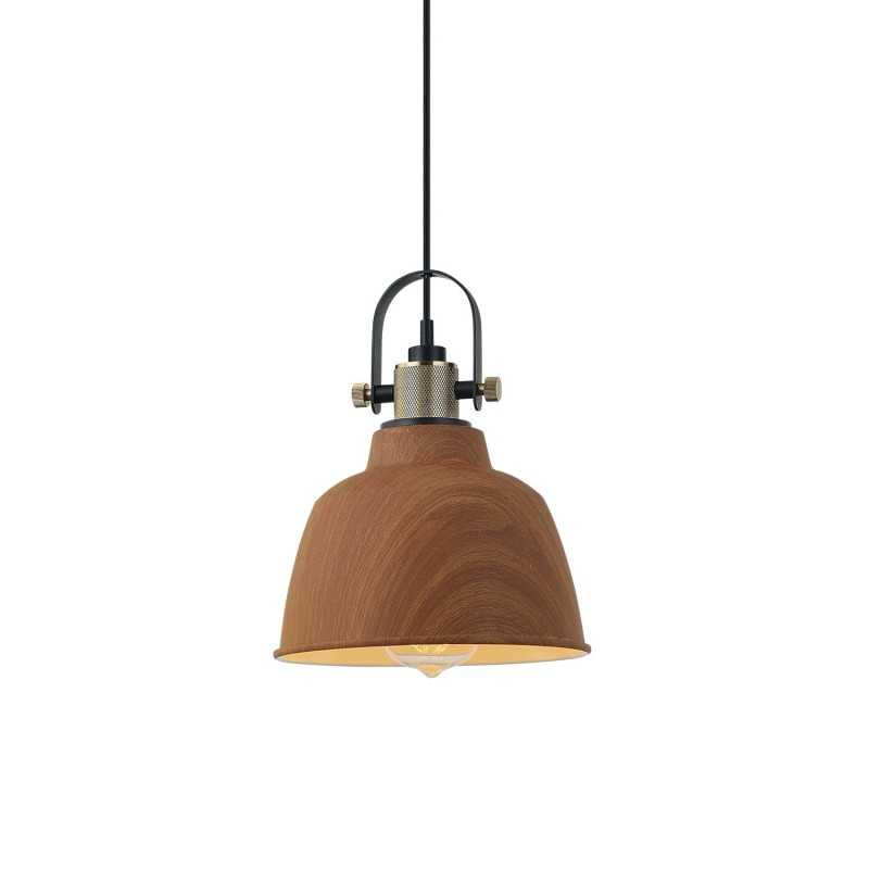 Einfache Pendelleuchte MOUSSOU aus Eisen, E27, farbig