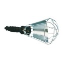 Tragbare Lampe aus Gummi mit Textilkabel und blendfreiem Lampenschirm