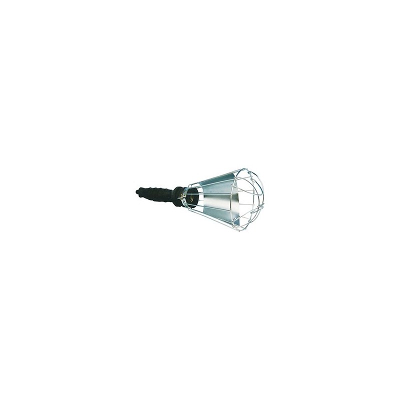 Tragbare Lampe aus Gummi mit Textilkabel und blendfreiem Lampenschirm