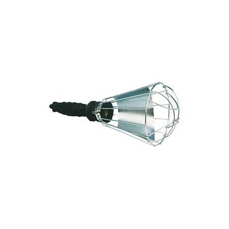 Tragbare Lampe aus Gummi mit Textilkabel und blendfreiem Lampenschirm