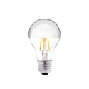 Bombilla LED vintage E27 8W 640lm ámbar cúpula plata