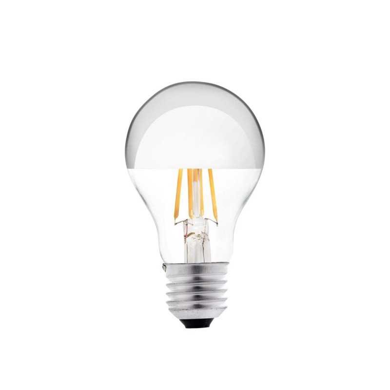 Bombilla LED vintage E27 8W 640lm ámbar cúpula plata