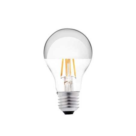 Bombilla LED vintage E27 8W 640lm ámbar cúpula plata