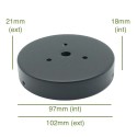 Portaglobos color negro 97mm x 18mm con tornillos