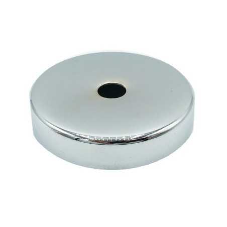 Tapa metálica cromo brillo 40mm diámetro x 4mm recto