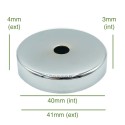 Chromabdeckung fuer Glaskugeln 40mm Durchmesser x 3mm kaufen