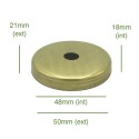 Tapa portaglobos de latón 48mm diámetro x 18mm