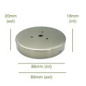 Glashalter aus gebuerstetem Stahl 86mm x 18mm mit Schrauben kaufen