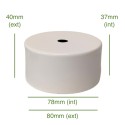 Tapa portaglobos color blanco 78mm diámetro x 37mm