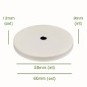 Tapa portaglobos color blanco 58mm diámetro x 9mm