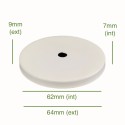 Tapa portaglobos color blanco 62mm diámetro x 7mm