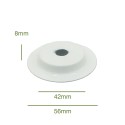 Contratapa de presión color blanco 40mm x 8mm