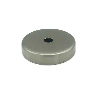 Tapa portaglobos acero cepillado 62mm diámetro x 6mm