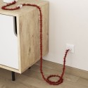 Cable decorativo textil trenzado a metros homologado pluma rojo