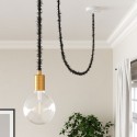 Cable decorativo textil trenzado a metros homologado pluma negro
